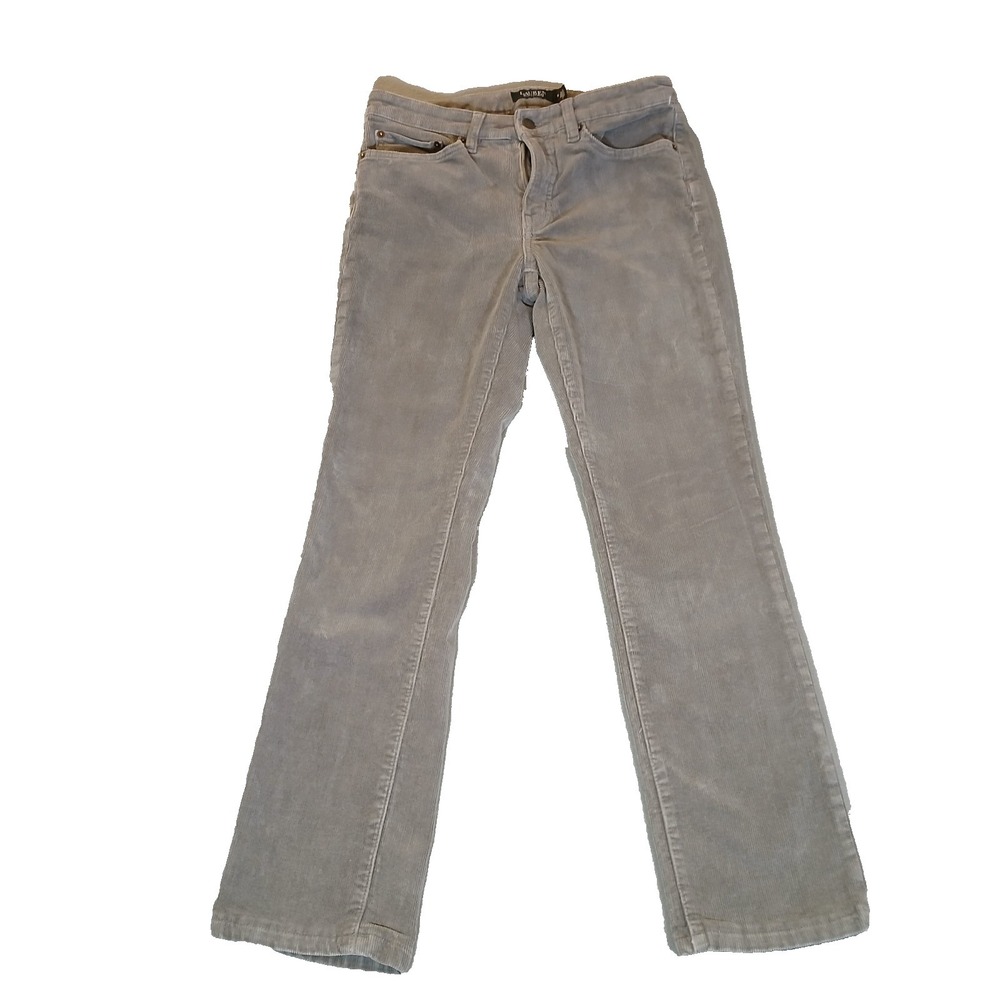 Lauren‎ Ralph Lauren Pants Womens 6 Gray Corduroy 5 Pocket Straight Leg Stretch